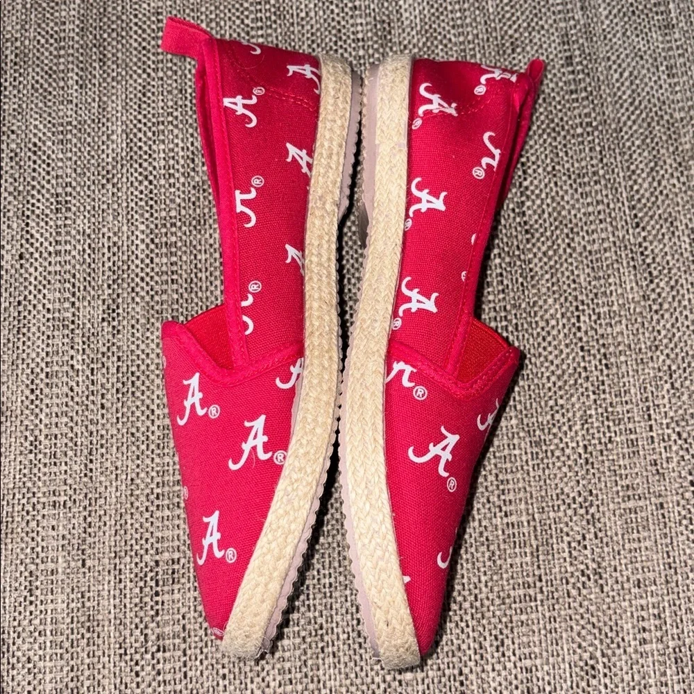 NCAA Women's Alabama Crimson Tide Espadrille Canvas Slip On Shoe Red Size M